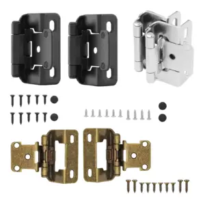 2PCS Metal heavy-duty silent wooden cabinet door hinge, equipped with screws, suitable for furniture and kitchen cabinets