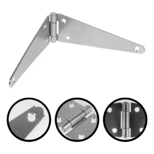 2pcs 100Mm Duty Strap Hinge Heavy Strap Hinge For Barn Door Gates Wood Fence Shed Iron Door Hinges Box Hardware