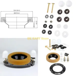 E28F Home Toilet Flanges Set Long Servcie Toilet Flanges set Corrosion Resistant Toilet Base Flanges for Secure Toilet Fixtures