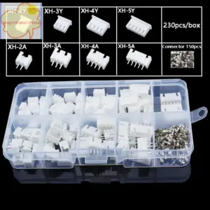 [HM]230Pcs XH2.54 PH2.0 2p 3p 4p 5 Pin 2.54mm 2.0mm Pitch Terminal Kit JST Connector Wire Connectors Adaptor Box Packing