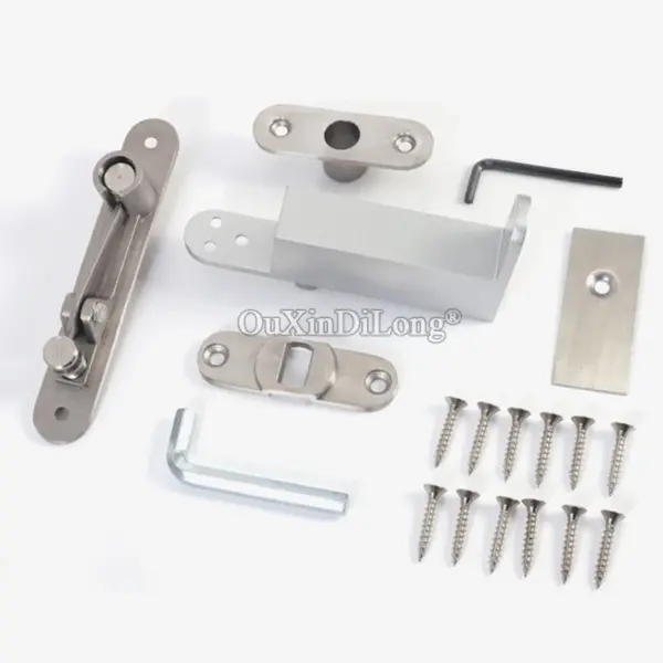 BRAND NEW 2Sets Heavy Duty Door Pivot Hinges Invisible Hidden Hydraulic Buffer Auto Soft Close Door Hinges with 90° Positioning