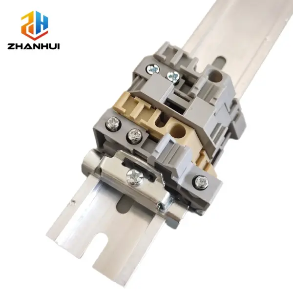 10Pcs NS35 DIN Rail Fixed Clip - E/UK Series Tool-free Screwless End Clamp Bracket for Terminal Block Installation