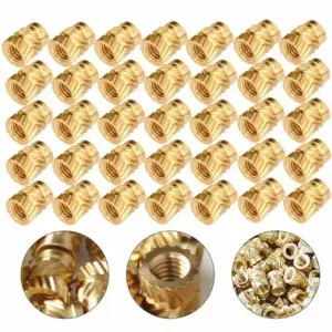 50/100Pcs M3 Thread Knurled Nut Brass Threaded Heat Set Heat Resistant Insert Embedment Nut for 3D Printer accessories