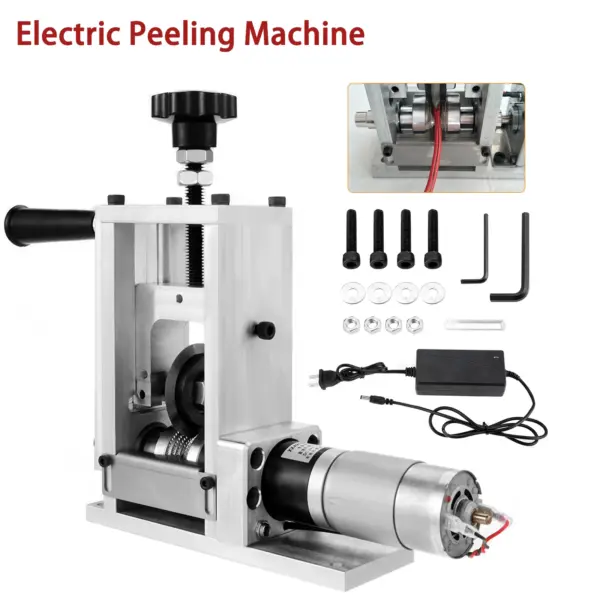 Electric Peeling Machine Manual Wire Stripping Automatic Hand Crank Stripper Scrap Copper Cable Stripping Recycle Tool