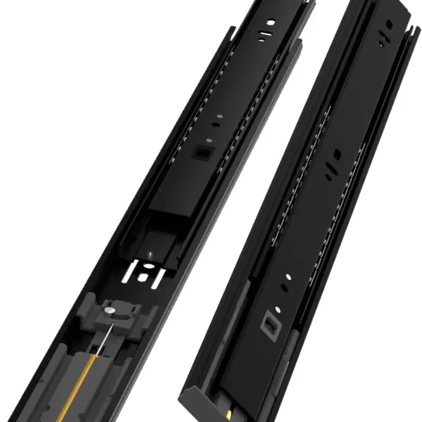 1 Pair Soft Close Drawer Slides 12 Inch 100 lb Load Capacity Side Mount Full Extension Cabinet Runner Self Closing Ball Bearing