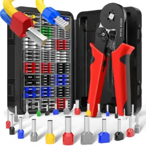 Electrical Tube Insulated Terminal VE Tubular Crimp Terminals Wire Cable Connector Ferrules Terminal Connectors Kit