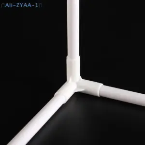 【ZYAA-1】10PCS 12mm Plastic White Pipe Connector DIY Shelf Tent Fixed Joint Fitting Tee Four Way Straight Elbow