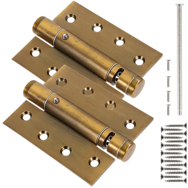 2Pcs Self Closing Hinges for Doors Spring Loaded Heavy Duty Door Hinges Suitable Wood Screen Exterior Interior Bathroom Basement