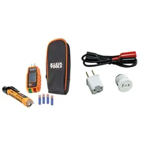 RT250KIT Non-Contact Voltage Tester and GFCI Receptacle Tester with LCD and Flashlight, Voltage Electrical Test Kit and Finder