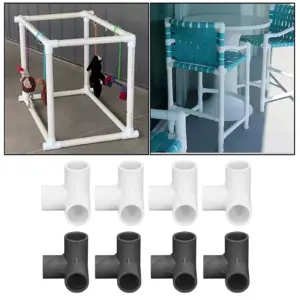 3 Way Pipe Fittings PVC Plastic Right Angle Tee Corner Connector 20mm Inner Diameter PVC Elbow Fittings