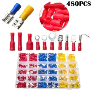 720/480/280pcs Cable Lugs Female and Male Insulated Electric Wire Cable Connectors Crimp Terminals Electrical Kit Assortment