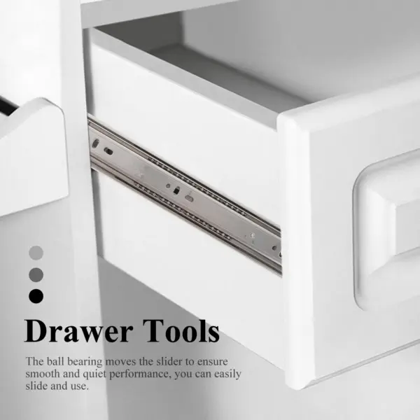 1Pair Stainless Steel Drawer Slides Heavy Duty Full Extension 12 Inch Ball Bearing Side Mount Push to Open Dresser Cabinet
