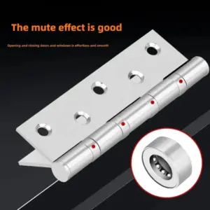 4-Inch Heavy Duty Stainless Steel Mute Door Hinge - 3mm Thick, High Load-Bearing Gemel for Room Doors & Furniture Hardware