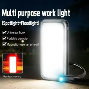 Work Light Floodlight Flashlight Built-in Battery Power Display Car Repair Emergency Lamp Magnetic Pickup Tool Telescoping light