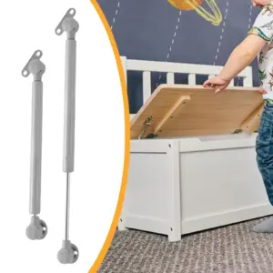 2x Gas Strut Spring Hinges Toy Box Hinges Soft Close Flat Lid Support Hinges for Storage Heavy Curved Round Arched Flat Lids