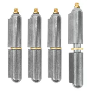 YANA50I Heavy Duty 4 Pcs 4 Inch Carbon Steel Weldable Barrel Hinges For BBQ Smoker Doors, Gate Tailgate
