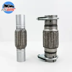 Stainless steel universal ID38-102mm clamp exhaust hose braided flexible exhaust pipe muffler automotive exhaust joint