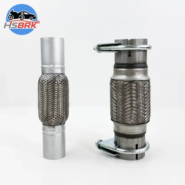 Stainless steel universal ID38-102mm clamp exhaust hose braided flexible exhaust pipe muffler automotive exhaust joint