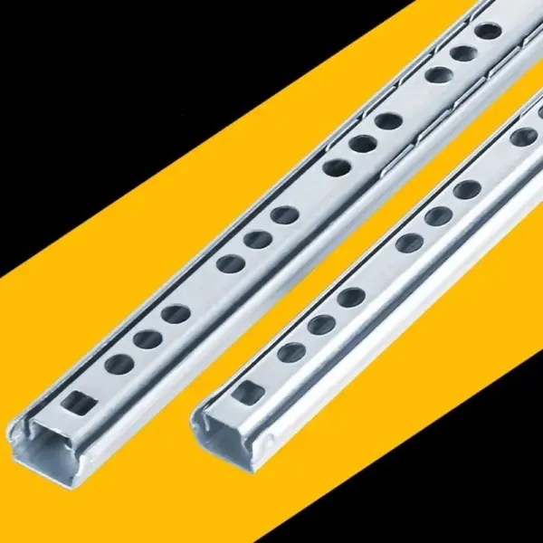 2PCS Smooth Glide Bearing Drawer Slides 17mm Wide Hardware Accessories Drawer Glides Two Way Slide Full Extension Drawer Slides