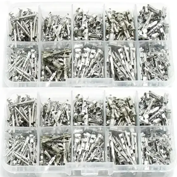 290Pcs Cable Lugs Connectors Flat Plugs Cable Lugs Electrical Terminal Cable Plug Wire Connector Crimp Terminal Set For Cars