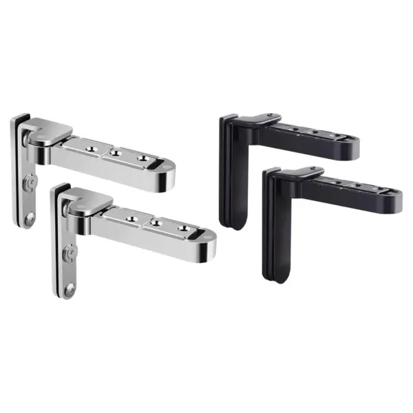 Invisible Door Hinges Zinc Alloy Heavy Duty Easy Install Pivot Hardware for Outward Opening Secret Door
