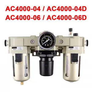 SMC Type Triple piece Air Source Treatment Air Filter Air Lubricator Air Regulator AC4000-04 04D AC4000-06 AC4000-06D with Drain