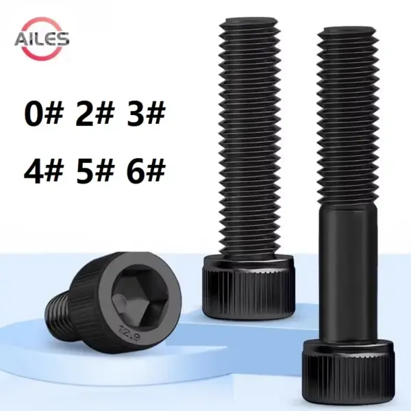 UNC UNF 12.9 Grade US UK Standard Hexagon Socket Cap Head Screws 0# 2# 3# 4# 5# 6# Hex Bolts