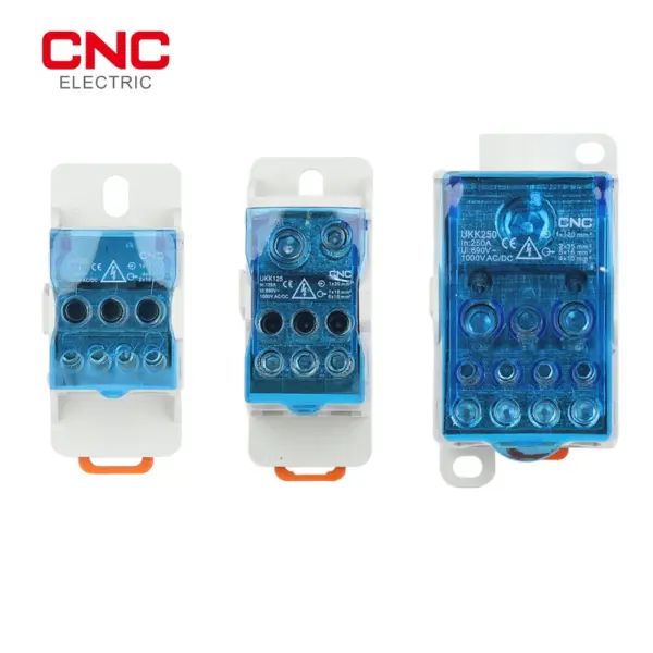 CNC Distribution Box One In Several Out Power Wire Electrical Connector Junction Din Rail Terminal Block UKK 80A/125A/160A/250A