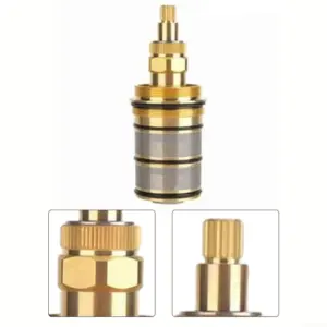 ABJY-Thermostatic Mixer Valve,Shower Valve, Brass Replacement Thermostatic Cartridge, Replacement 20-48 Celsius Thermostatic