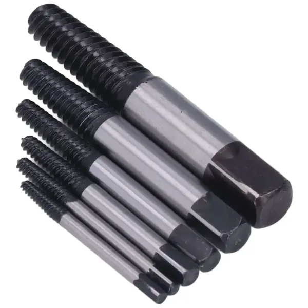 6pcs Professional Carbon Steel Screw Extractor Lightweight Spiral Groove Broken Screw Remover Bolt Extractor Broken Screw