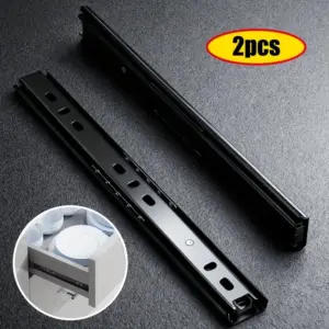 1pair Three-Section Full Extension Less Noise Ball Bearing Drawer Slides 8，10, 12, 14, 16, 18, 20, 22 Inch Available