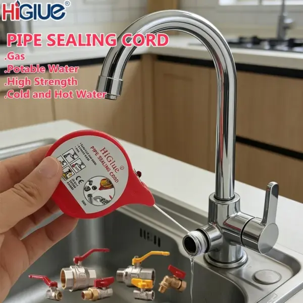 L55 threaded pipe sealing rope, PTFE tape, used for repairing leaks in water, electricity, gas metal and plastic pipe joints, wa