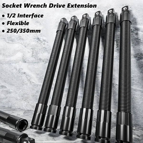 Flexible Socket Ratchet Wrench Extension Bar Motor Repair Tool 1/2Inch Driver Flexible Socket Extension Bar Wrench Extension Rod