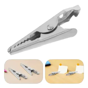 100Pcs Small Alligator Clips Mini Metal Spring Clamps for Crafts Office Wire Clips Merchandise Display Pipe Clamp Holder