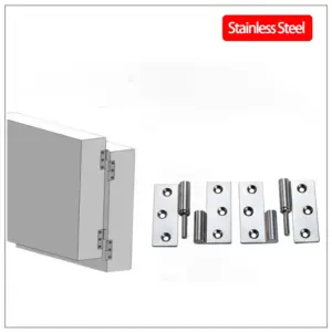 1Sets Zinc Alloy Removable Insertion Hinges for Industrial Electrical and Mechanical Equipment Exposed Corner Heavy-Duty Hinges