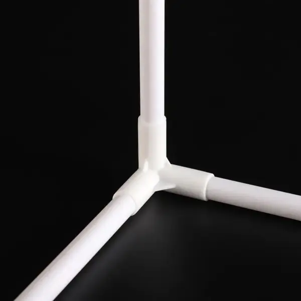 10PCS 12mm Plastic White Pipe Connector DIY Shelf Tent Fixed Joint Fitting Tee Four Way Straight Elbow Wardrobe Hook Joint