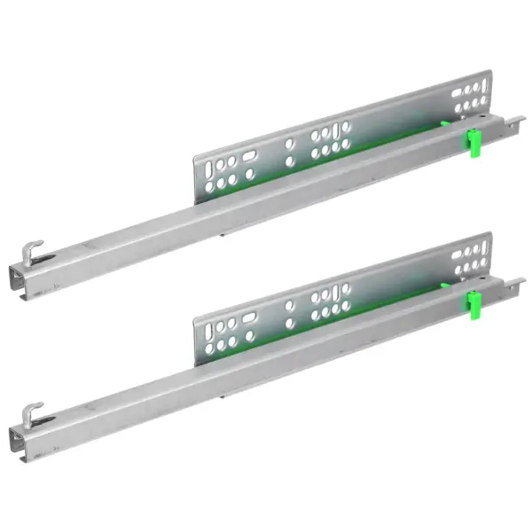 1Pair Tarnish Resistant Steel Drawer Slides Bottom Mount Quiet Smooth Gliding Full Extension Sliding Rails for Household Dresser
