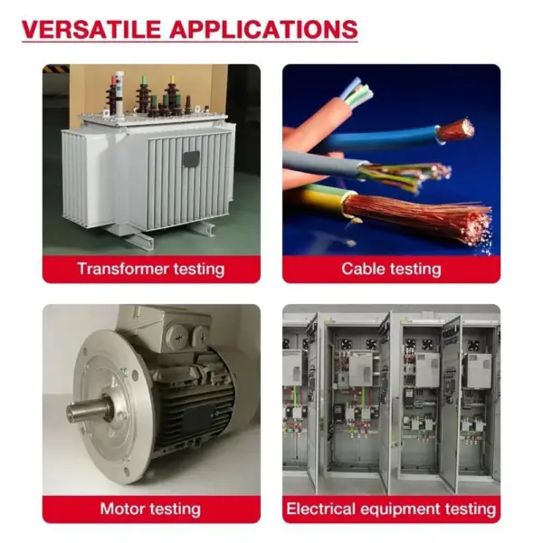 HT5203 Insulation Resistance Tester with 4 Terminal Design LINE V~= G EARTH for Accurate Insulation Voltage and Continuity Tests