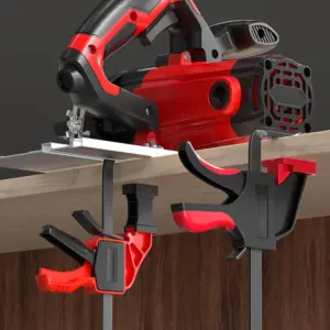 1Pc Heavy Duty Track Saw Clamp F-Type 90kg Max Pressure With Rubber Tips Compatible With Most Guide Rails Home Improvement