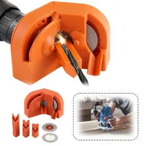 Electric Drill Bit Sharpener 2-16mm Twist Bit Grinder Attachment with Replaceable Double-Sided Stones for DIY Workshop