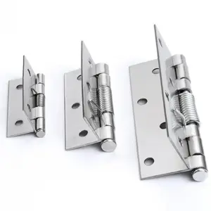Spring Door Hinges Stainless Steel Self Closing Heavy Duty Door Hardware for Cabinet Garage Door