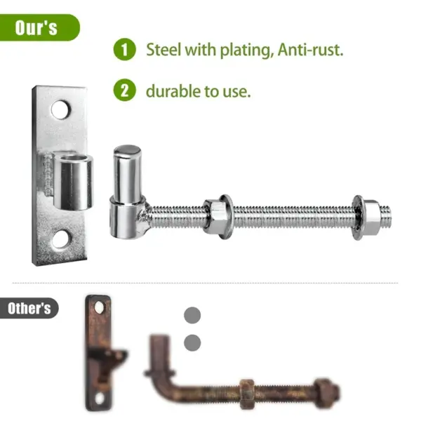 Heavy duty door hinges Heavy Duty Gate Hinges for Wood & Metal Gates, 8 Inch J Bolt Hinge, 2-Pack - Ideal for Farm & Barn Gates