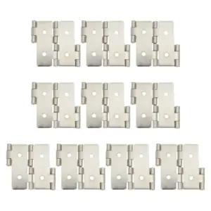 10Pcs Industrial Grade Iron Hinges Heavy Duty Smooth Opening Closing for Wine Cabinet Display Cabinet Glass Door Folding Screen