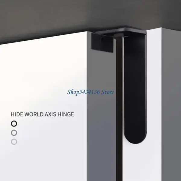 H7ED Invisible Hinge Set for Door Noiseless Movement Heavy Duty Concealed Door Hinges Quick Installation for Commercial Use