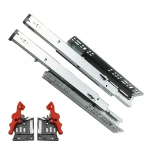 Soft Close Undermount Drawer Runners 500mm - 35kg Full Extension Steel Hardware Push-to-Open Damping Slides For Cabinets