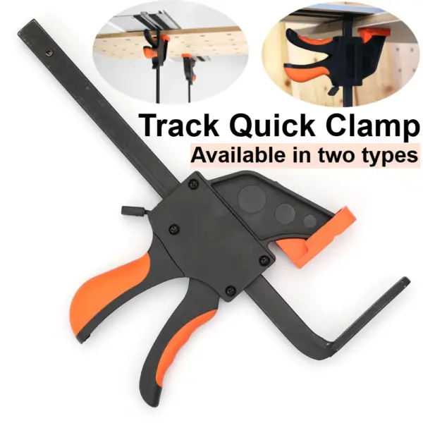 1Pc Bar Clamps Track Quick Clamps for Track-Saw Tracks Push-Button Fast Release Table Saw for Woodworking Adapted To Bosch