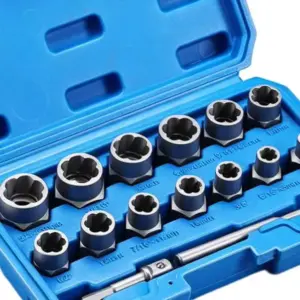 Broken Bolt Nut Extractor Kit For Home Repair Rusted Stripped Screw Remover Set Hand Tools Accessories