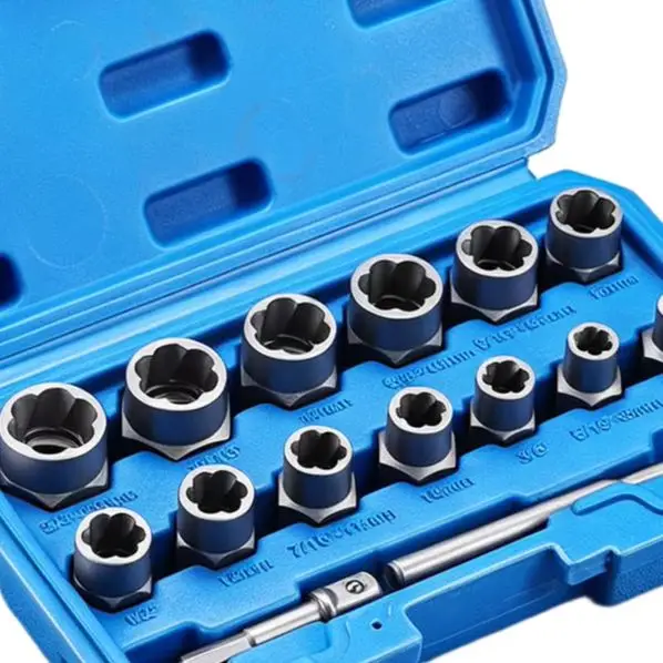 Broken Bolt Nut Extractor Kit For Home Repair Rusted Stripped Screw Remover Set Hand Tools Accessories