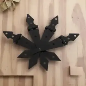 4Pcs Heavy Duty Barn Door Hinges Black Decorative Arrow Strap Hinges Warehouse Door Hardware for Wood Gates Wood Gate Hardware