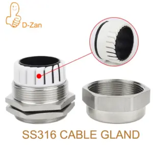 Stainless Steel Glands 316 Metal Waterproof Cable Glands M8 M10 M12 M16 M20 M22 M30 Thread Cord Grips Wire Fixing Seal Joint ﻿